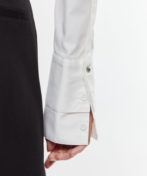 POOLDE（プールデ）の「【POOLDE/プールデ】Layered Shirts/レイヤードシャツ（シャツ/ブラウス・レディース・ホワイト/グレー・S/M）」の7枚目の写真