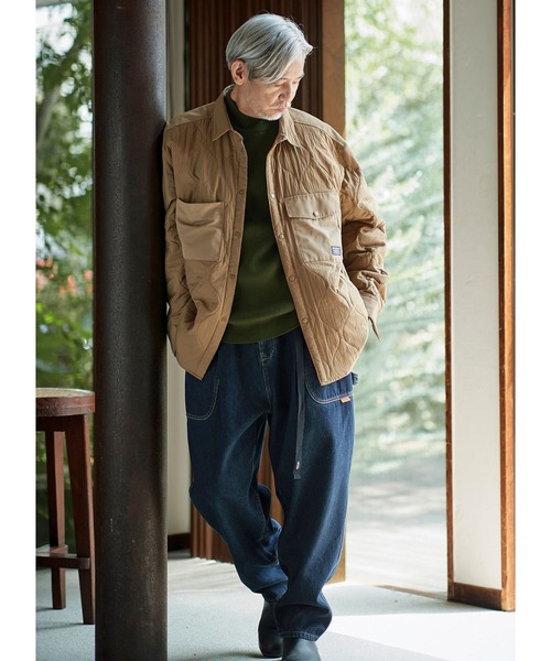 Sunny clouds（サニークラウズ）の「サニークラウズ　寝袋キルトシャツ〈メンズ〉（シャツ/ブラウス・メンズ・ベージュ・M/L/S）」の2枚目の写真