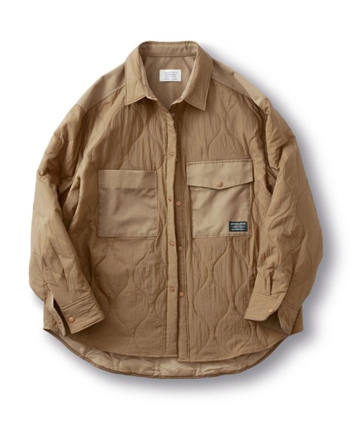 Sunny clouds（サニークラウズ）の「サニークラウズ　寝袋キルトシャツ〈メンズ〉（シャツ/ブラウス・メンズ・ベージュ・M/L/S）」の6枚目の写真