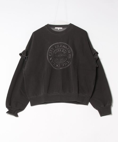 UNDERWRAPS(アンダーラップス)の「ピグメント裏起毛フリル付きPO(M3)(Tシャツ/カットソー・レディース・ベージュ/ピンク/ブラック・M/L)」の1枚目の写真