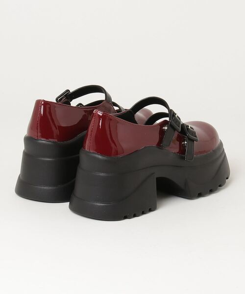 YOSUKE(ヨースケ)の「ヨースケ YOSUKE ウィメンズ厚底メリージェーンダブルストラップボリューミーヒールアップシューズ6310022(ドレスシューズ・レディース・ブラック/アイボリー/ブラック×ブラック/ワインレッド/シルバー/シャンパン・24.5cm/24.0cm/23.5cm/23.0cm/22.5cm/37/38/35/36/39)」の7枚目の写真