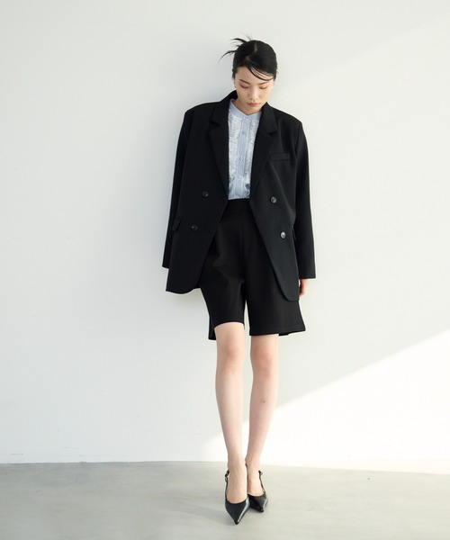 Trish(トリッシュ)の「チュールフリルブラウス(シャツ/ブラウス・レディース・ホワイト/ブルー/ブラック・MEDIUM)」の14枚目の写真