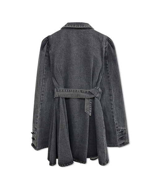 ANDGEEBEE（アンジービー）の「デニムジャケットタックワンピ（ワンピース・レディース・ブラック/インディゴブルー・FREE）」の13枚目の写真