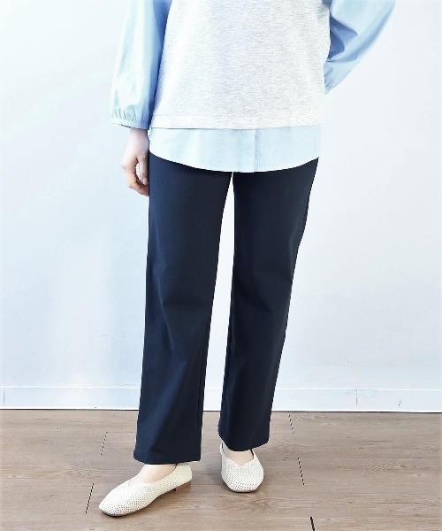 MB mint breeze(エムビーミントブリーズ)の「【L~6L 大きいサイズ】ストレートストレッチパンツ(その他パンツ・レディース・ネイビー/オフホワイト/カーキ/ブラック/ライトグリーン・4L/5L/L/6L/LL/3L)」の5枚目の写真