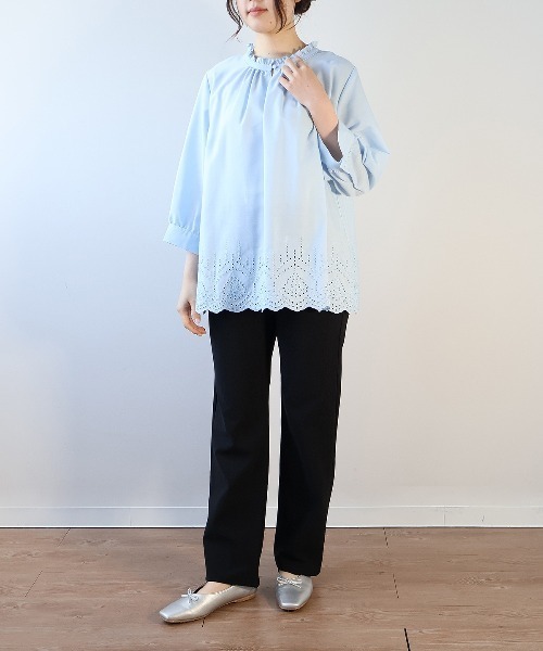 MB mint breeze(エムビーミントブリーズ)の「【L~6L 大きいサイズ】ストレートストレッチパンツ(その他パンツ・レディース・ネイビー/オフホワイト/カーキ/ブラック/ライトグリーン・4L/5L/L/6L/LL/3L)」の9枚目の写真