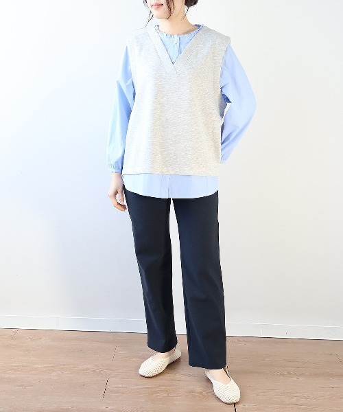MB mint breeze(エムビーミントブリーズ)の「【L~6L 大きいサイズ】ストレートストレッチパンツ(その他パンツ・レディース・ネイビー/オフホワイト/カーキ/ブラック/ライトグリーン・4L/5L/L/6L/LL/3L)」の18枚目の写真