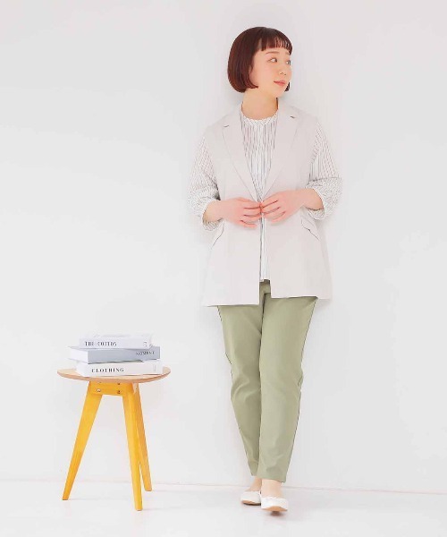 MB mint breeze(エムビーミントブリーズ)の「【L~6L 大きいサイズ】ストレートストレッチパンツ(その他パンツ・レディース・ネイビー/オフホワイト/カーキ/ブラック/ライトグリーン・4L/5L/L/6L/LL/3L)」の13枚目の写真