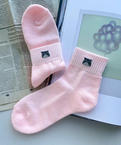 WEGO（ウィゴー）の「WEGO/アニマルプリントショートソックス（ソックス/靴下・レディース・ブラック/サックスブルー/ライトピンク・23-25cm）」の3枚目の写真