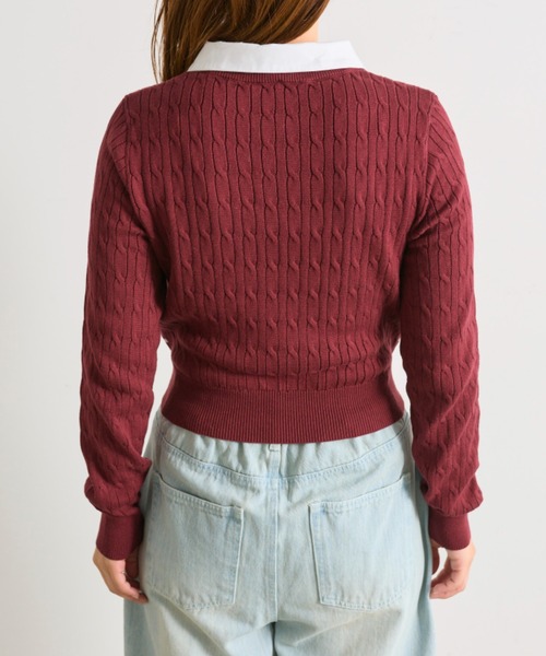 OLIVE des OLIVE（オリーブデオリーブ）の「カラーブロッキングニット（ニット/セーター・レディース・ネイビー/イエロー/レッド/オフホワイト・FREE）」の11枚目の写真