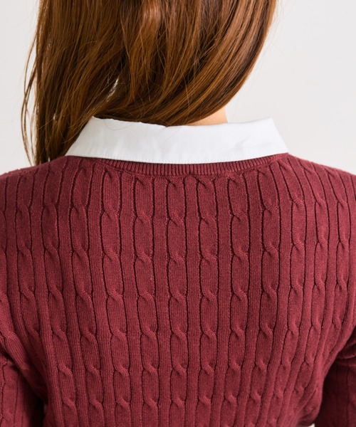 OLIVE des OLIVE（オリーブデオリーブ）の「カラーブロッキングニット（ニット/セーター・レディース・ネイビー/イエロー/レッド/オフホワイト・FREE）」の9枚目の写真