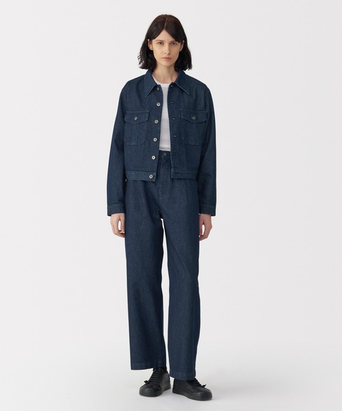 MUJI Labo〕婦人 和紙混デニムパンツ（デニムパンツ）｜MUJI