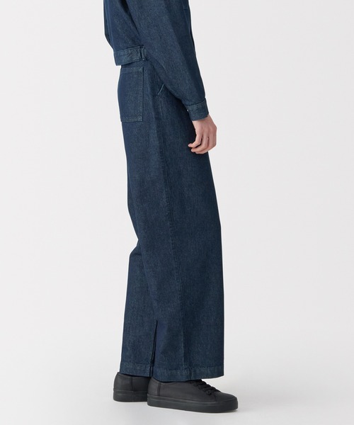 MUJI Labo(ムジラボ)の「〔MUJI Labo〕婦人 和紙混デニムパンツ(デニムパンツ・レディース・ダークネイビー・27inch/26inch/25inch/24inch)」の3枚目の写真