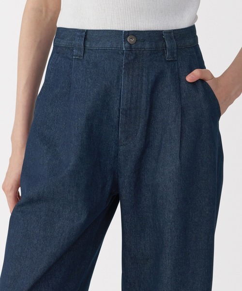 MUJI Labo(ムジラボ)の「〔MUJI Labo〕婦人 和紙混デニムパンツ(デニムパンツ・レディース・ダークネイビー・27inch/26inch/25inch/24inch)」の5枚目の写真
