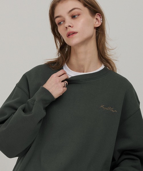 EMMA CLOTHES(エマクローズ)の「ヴィンテージライクフラワーグラフィックプリント刺繍 オーバーサイズスウェット(スウェット・メンズ・杢グレー/スミクロ/グレー系/ブラック系・M/L)」の11枚目の写真