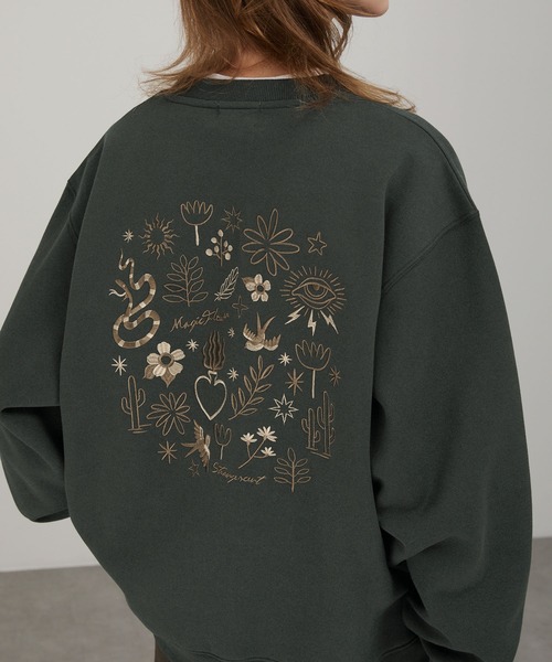 新品未使用✩EMBA✩ウィーゼルミンク✩リバーシブル✩ファーコート✩柔らか軽い セール】ヴィンテージライクフラワーグラフィックプリント刺繍