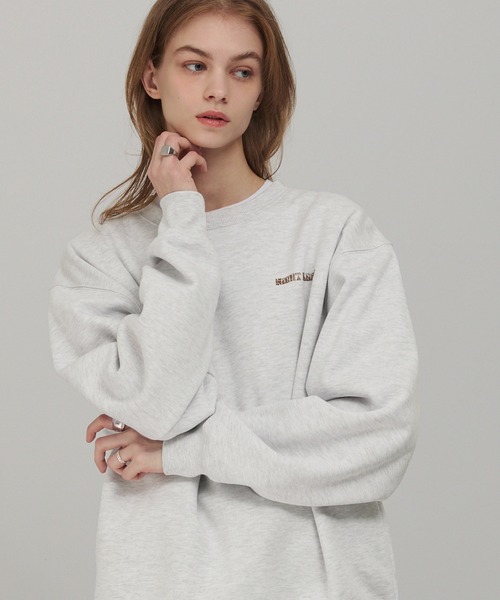 EMMA CLOTHES(エマクローズ)の「ヴィンテージライクフラワーグラフィックプリント刺繍 オーバーサイズスウェット(スウェット・メンズ・杢グレー/スミクロ/グレー系/ブラック系・M/L)」の19枚目の写真