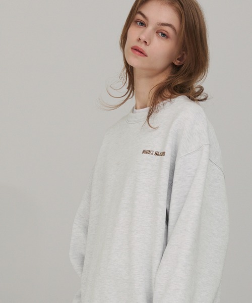 EMMA CLOTHES(エマクローズ)の「ヴィンテージライクフラワーグラフィックプリント刺繍 オーバーサイズスウェット(スウェット・メンズ・杢グレー/スミクロ/グレー系/ブラック系・M/L)」の22枚目の写真