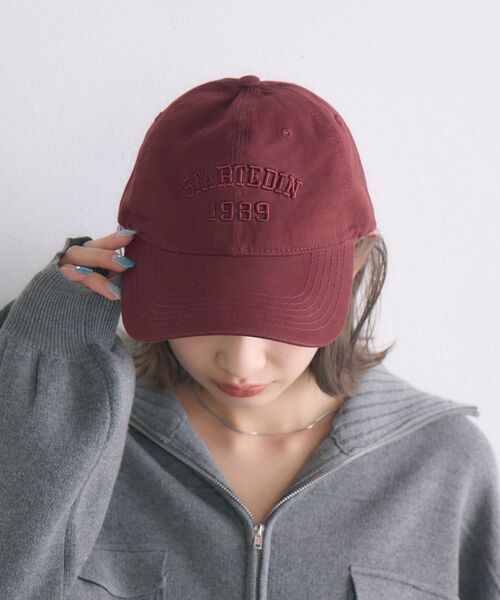 casita(RETRO GIRL)(カシータ)の「ロゴ刺繍キャップ(キャップ・レディース・チャコールグレー/レッド/オフホワイト・ONE SIZE)」の12枚目の写真