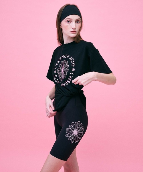 Mardi Mercredi(マルディメクルディ)の「SIDE SLIT T-SHIRT ACTIF EMBLEM / サイド スリット Tシャツ アクティフ エンブレム(Tシャツ/カットソー・レディース・ホワイト/ピンク/ブラック/ネイビー/ブラック系その他・FREE)」の14枚目の写真