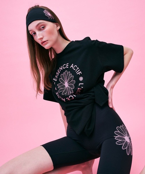 Mardi Mercredi(マルディメクルディ)の「SIDE SLIT T-SHIRT ACTIF EMBLEM / サイド スリット Tシャツ アクティフ エンブレム(Tシャツ/カットソー・レディース・ホワイト/ピンク/ブラック/ネイビー/ブラック系その他・FREE)」の17枚目の写真