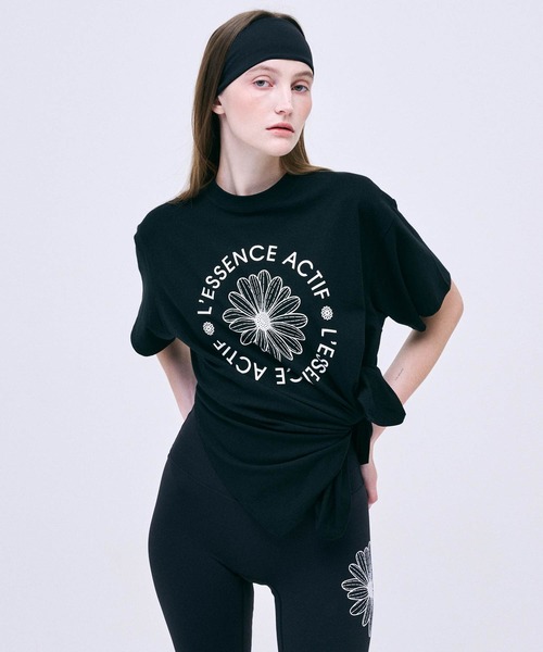 Mardi Mercredi(マルディメクルディ)の「SIDE SLIT T-SHIRT ACTIF EMBLEM / サイド スリット Tシャツ アクティフ エンブレム(Tシャツ/カットソー・レディース・ホワイト/ピンク/ブラック/ネイビー/ブラック系その他・FREE)」の18枚目の写真