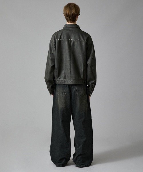 レザージャケット　UNDER HUNK ANDER HUNK ブルゾン アウター Fireman Design Fur Riders Jacket