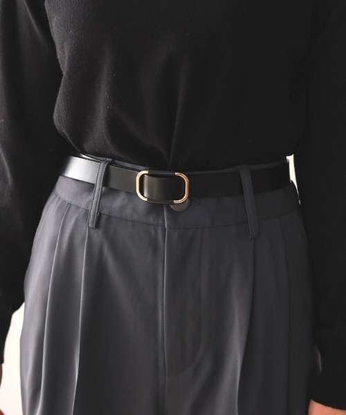 DONOBAN（ドノバン）の「本革穴なしスクエアリングベルト（ベルト・レディース・ブラック系その他/ブラック系その他2/ダークブラウン/グレー/ベージュ/キャメル/ホワイト・ONE）」の3枚目の写真