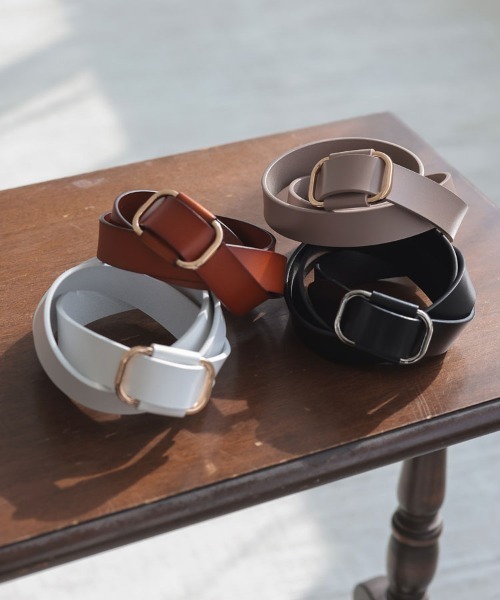 DONOBAN（ドノバン）の「本革穴なしスクエアリングベルト（ベルト・レディース・ブラック系その他/ブラック系その他2/ダークブラウン/グレー/ベージュ/キャメル/ホワイト・ONE）」の12枚目の写真