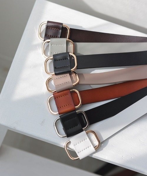DONOBAN（ドノバン）の「本革穴なしスクエアリングベルト（ベルト・レディース・ブラック系その他/ブラック系その他2/ダークブラウン/グレー/ベージュ/キャメル/ホワイト・ONE）」の9枚目の写真