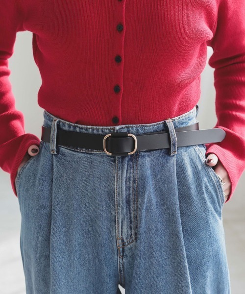 DONOBAN（ドノバン）の「本革穴なしスクエアリングベルト（ベルト・レディース・ブラック系その他/ブラック系その他2/ダークブラウン/グレー/ベージュ/キャメル/ホワイト・ONE）」の15枚目の写真