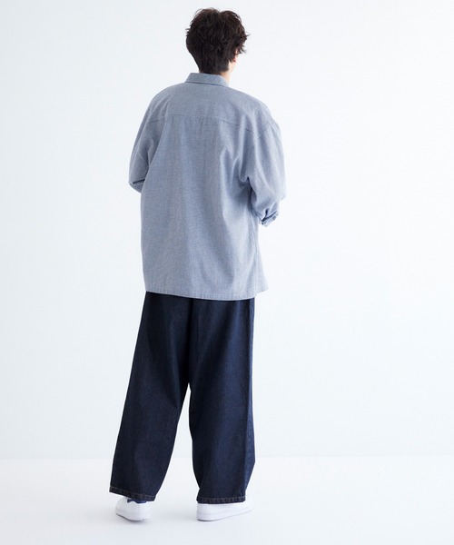 coca（coca）（コカ）の「デニムワイドパンツ（デニムパンツ・メンズ・ネイビー/ブルー・L/M/XL）」の8枚目の写真