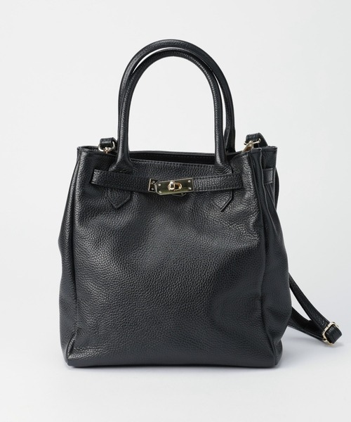 AULENTTI（オウレンティ）の「【AULENTTI】レザーバッグ（ハンドバッグ・レディース・ブラック/ベージュ・フリー）」の11枚目の写真