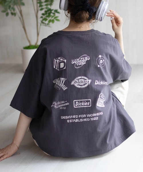 Dickies(ディッキーズ)の「DICKIES バイオ加工アイコンTシャツ(Tシャツ/カットソー・レディース・スミクロ/オレンジ/カーキ・フリー)」の13枚目の写真
