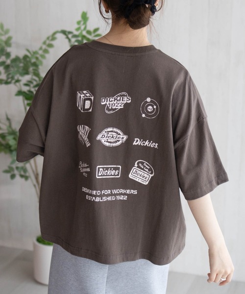 Dickies(ディッキーズ)の「DICKIES バイオ加工アイコンTシャツ(Tシャツ/カットソー・レディース・スミクロ/オレンジ/カーキ・フリー)」の10枚目の写真