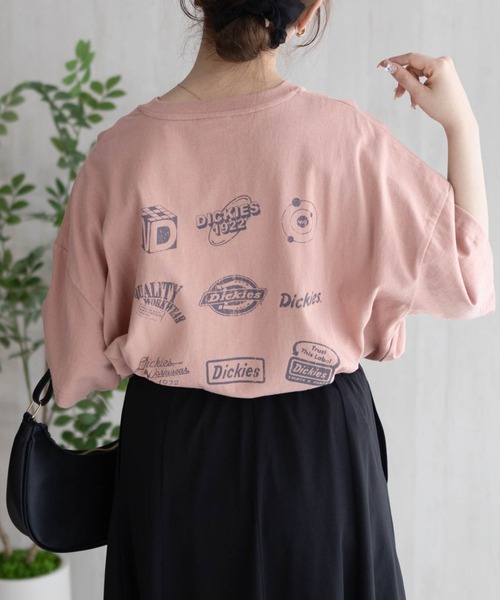 Dickies(ディッキーズ)の「DICKIES バイオ加工アイコンTシャツ(Tシャツ/カットソー・レディース・スミクロ/オレンジ/カーキ・フリー)」の12枚目の写真