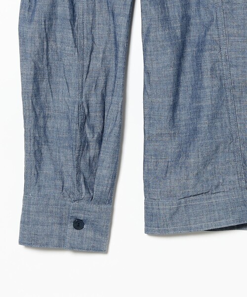 GUY ROVER(ギローバー)の「【別注】GUY ROVER / シャンブレー シャツ ブルゾン(ブルゾン・メンズ・インディゴブルー・37(XS)/38(S)/39(M)/41(L)/42(XL))」の3枚目の写真