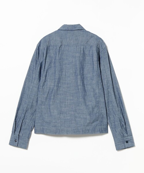 GUY ROVER(ギローバー)の「【別注】GUY ROVER / シャンブレー シャツ ブルゾン(ブルゾン・メンズ・インディゴブルー・37(XS)/38(S)/39(M)/41(L)/42(XL))」の4枚目の写真