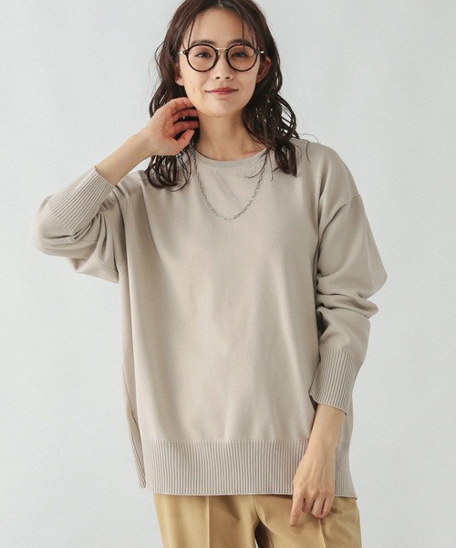 ああm サイズs サイズ セール】スウェットライクワイドニット/253322（ニット/セーター