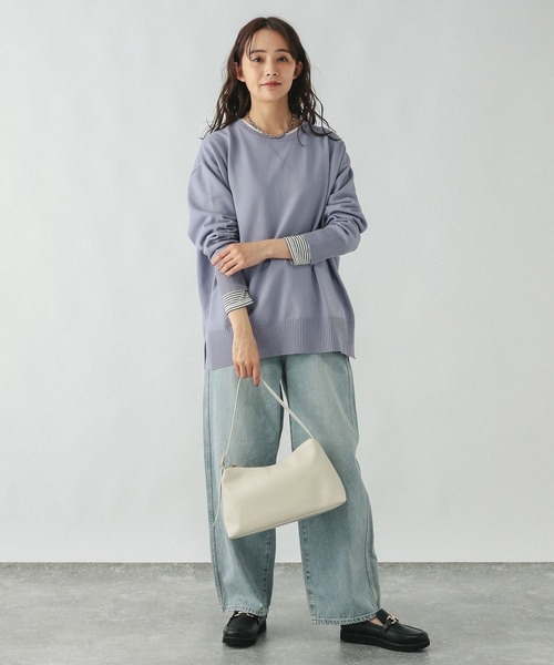 セール】スウェットライクワイドニット/253322（ニット/セーター