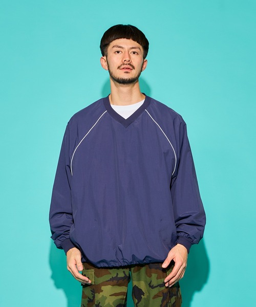 BURLAP OUTFITTER(バーラップアウトフィッター)の「REFLEX PULLOVER / リフレックス プルオーバー(その他トップス・メンズ・チャコールグレー/ネイビー/ベージュ系その他/ブルー系その他/スモークピンク/ブラック・LARGE/MEDIUM/SMALL)」の4枚目の写真
