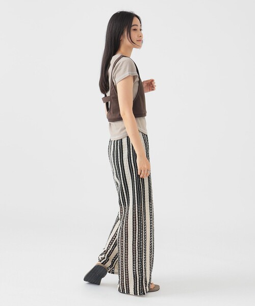 B:MING by BEAMS（ビーミングバイビームス）の「インド ストライプ レース パンツ（S～M）（その他パンツ・レディース・ブラウン系その他/ホワイト系その他5・MEDIUM/SMALL）」の4枚目の写真