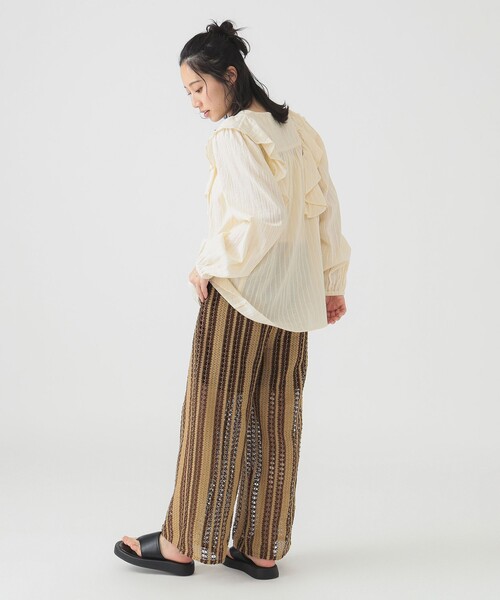 B:MING by BEAMS（ビーミングバイビームス）の「インド ストライプ レース パンツ（S～M）（その他パンツ・レディース・ブラウン系その他/ホワイト系その他5・MEDIUM/SMALL）」の18枚目の写真