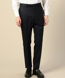 BEAUTY&YOUTH UNITED ARROWS | BY Dress ネイビー フラノ ノープリーツ パンツ-Narrow◆(スーツパンツ)