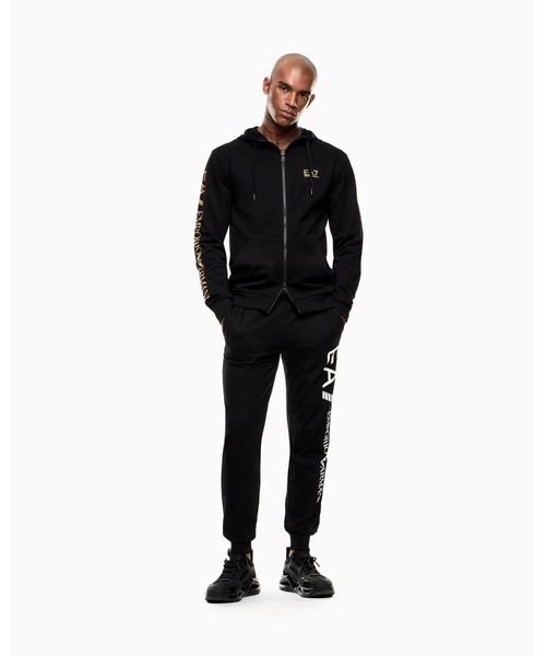 EMPORIO ARMANI EA7(エンポリオアルマーニイーエーセブン)の「<オンライン限定>【エンポリオ アルマーニ EA7】Logo Series フード付きスウェットシャツ コットン(スウェット・メンズ・ブラック/ブラック系/アイボリー・X-LARGE/LARGE/MEDIUM/X-SMALL/SMALL)」の7枚目の写真
