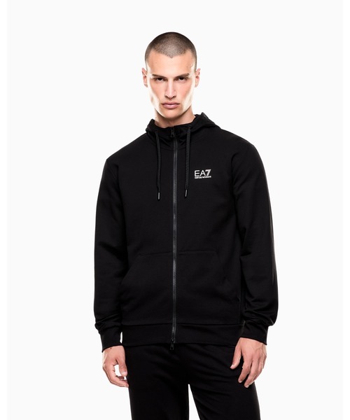 EMPORIO ARMANI EA7(エンポリオアルマーニイーエーセブン)の「<オンライン限定>【エンポリオ アルマーニ EA7】Logo Series フード付きスウェットシャツ コットン(スウェット・メンズ・ブラック/ブラック系/アイボリー・X-LARGE/LARGE/MEDIUM/X-SMALL/SMALL)」の10枚目の写真