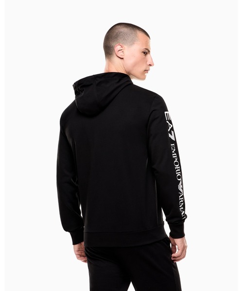 EMPORIO ARMANI EA7(エンポリオアルマーニイーエーセブン)の「<オンライン限定>【エンポリオ アルマーニ EA7】Logo Series フード付きスウェットシャツ コットン(スウェット・メンズ・ブラック/ブラック系/アイボリー・X-LARGE/LARGE/MEDIUM/X-SMALL/SMALL)」の11枚目の写真