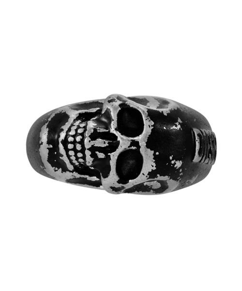 ★DIESEL★ディーゼル DX1579040 スカル リング Women's Stainless Steel Skull Ring | Black | Diesel