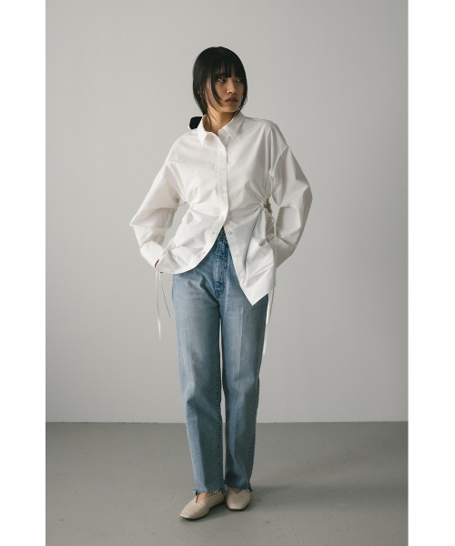 STYLEMIXER(スタイルミキサー)の「サイドホールシャツ(シャツ/ブラウス・レディース・ホワイト/ブラック系その他/ライトイエロー・FREE)」の10枚目の写真