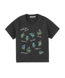 MILKFED. | FLOWER PRINT AND EMBROIDERY COMPACT S/S TEE(Tシャツ/カットソー)