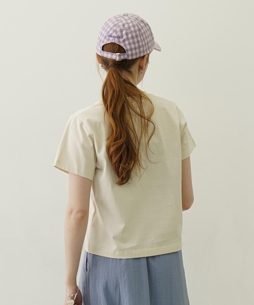 MILKFED.(ミルクフェド)の「FLOWER PRINT AND EMBROIDERY COMPACT S/S TEE(Tシャツ/カットソー・レディース・チャコール/ライトパープル/オフホワイト・M/S)」の14枚目の写真